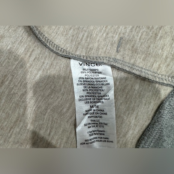 Vince Men’s Bomber Varsity letterman jacket size medium in grey - Picture 5 of 9